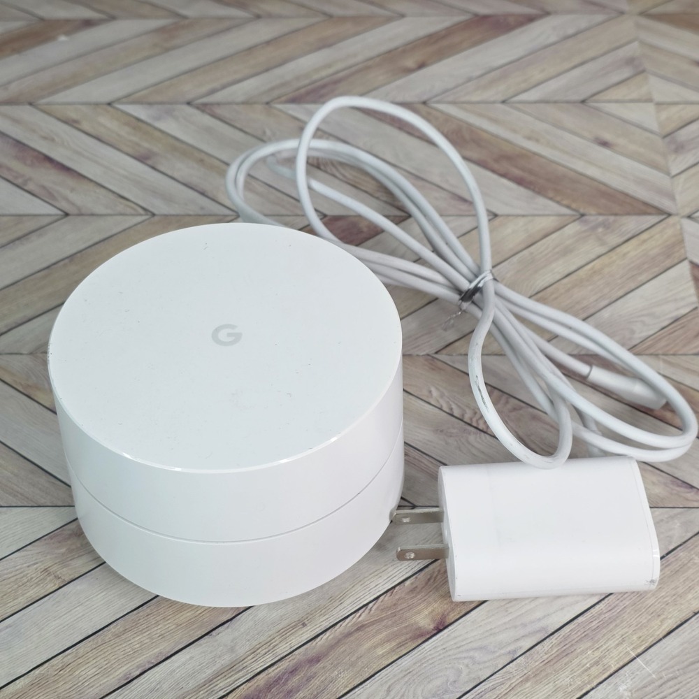 Google WiFi AC-1304 1 Port 1200Mbps Wireless Mesh Router With Power Cable TESTED